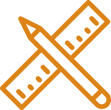 Pencil in front of ruler